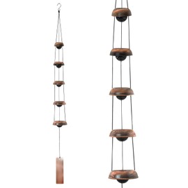 MrMrKura Wind Chime, Metal Wind Chime, Entryway, 5 Layers, Strips, Metal, Long, Japanese Style Chime, Hanging, Handmade Wind Chime, Entrance Wind Chime, Stylish, Clear Sound, Outdoor, Indoor, Evil