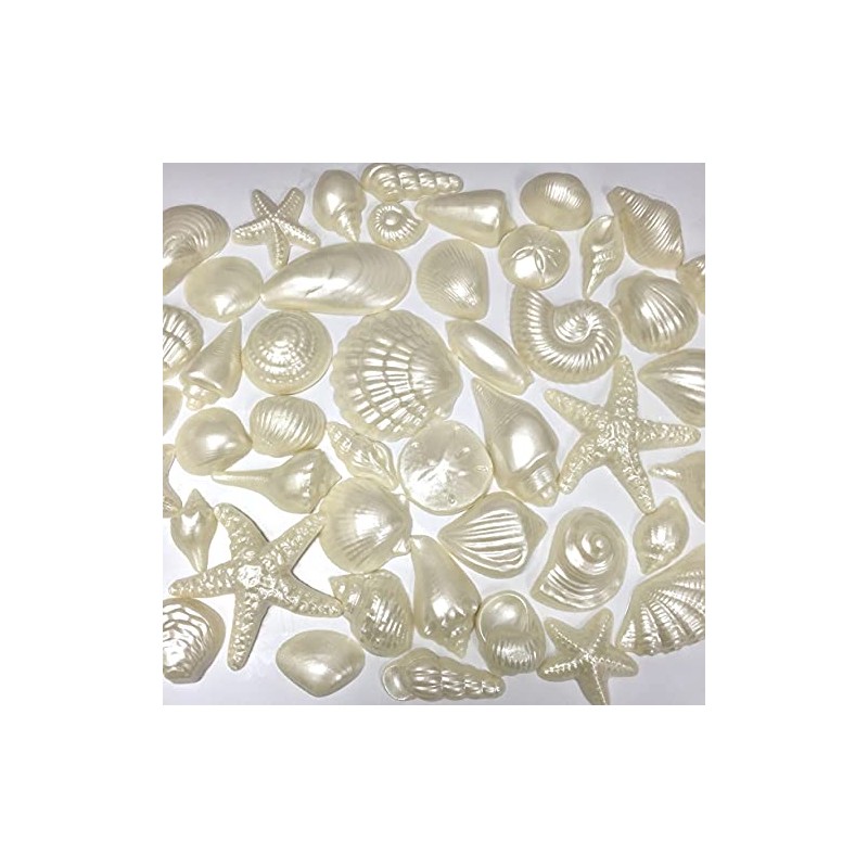 White Chocolate Pearlized Seashells for Cake Decorating, Chocolate Sea Shells