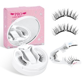 Magnetic Eyelashes Soft Magnetic Lashes With Applicator,3s Application 1s Removal No Glue Needed Long Lasting and Reusable Soft Magnet Lashes Waterproof Cruelty Easy To Wear (1Pair,Frisky)