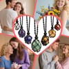 weryerker 4 PCS Crystal Cage Necklace Cord Empty Holder Replacement