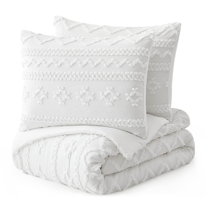 Oli Anderson White King Comforter Set Tufted Bedding Sets King