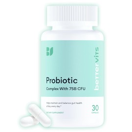 Bettervits Probiotics for Women & Men – 75 Billion CFU | Digestive Health and Gut Support Prebiotic | 14 Clinically Studied Strains with Vitamin B12, Lactobacillus and Inulin Fiber | 30 Capsules