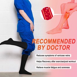 Iseasoo 4 Pairs Compression Socks for Women Circulation-Best Support for Nurses,Running,Athletic,Travel S-M