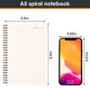 LABUK 4 Pack Lined Kraft Spiral Notebook, 160 Pages 5