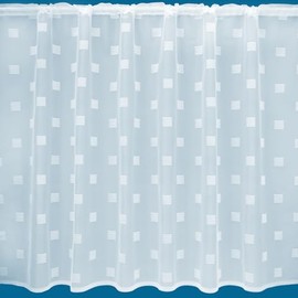 Piazza White Great Value Semi Plain Net Curtain Sold By The Metre (Drop: 229cm (90"))