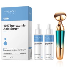 10% Tranexamic Acid Serum, Dark Spot & Hyperpigmentation Treatment Serum: Advanced Formula with 10% Tranexamic Acid, 5% Niacinamide, and Bakuchiol - 60ml*2, 4 Fl Oz