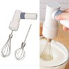 Electric Hand Mixer Warm White Cordless Rechargeable 2000mAh Battery Stainless
