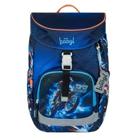 Baagl School Bag for 1st Grade Boys Girls Airy School Backpack Ultralight School Bag Kids School Bag Primary School Satchel, Motorbike.