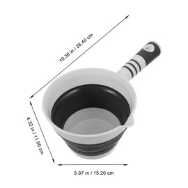 UPKOCH Portable Shampooer Pouring Ladle Folding Water Ladle Collapsible Spoon Portable Water Scoop for Kitchen Bathroom Outdoor Camping Bathing Washing Plastic Bath Ladle Collapsible Water Ladle