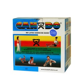 CanDo Twin-Pak Latex-Free Exercise Band, Black, 100 Yard