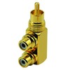 zdyCGTime RCA Splitter Adapter,90 Degree Right Angle RCA Male to