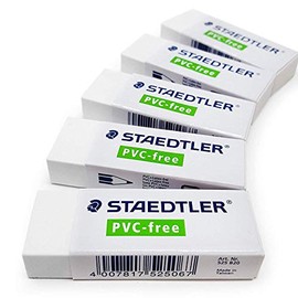 5 x Staedtler Rubber Erasers - PVC/Latex Free - Premium Quality - 525 B20
