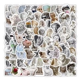 Esculturas Filosofía Mini 50 Calcomanias Sticker Pvc Vs Agua