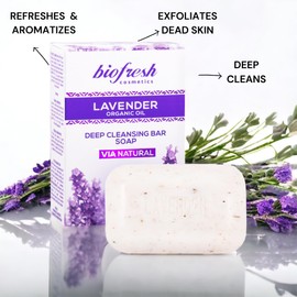 Biofresh cosmetics Via Natural Lavendel seife mit lavendelöl für den Körper - handseife , herren & damen seifen , reinigung , relaxing effect , skincare 100 gr