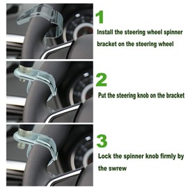 Lunsom Steering Wheel Spinner, Basketball Steering Wheel Ball Aid Control Power Handle Suicide Knob Turn Assist Aid Spinners Fit Most Vehicle (Basketball)