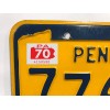 1970 Pennsylvania License Plate Registration Sticker, YOM, PA, Tag