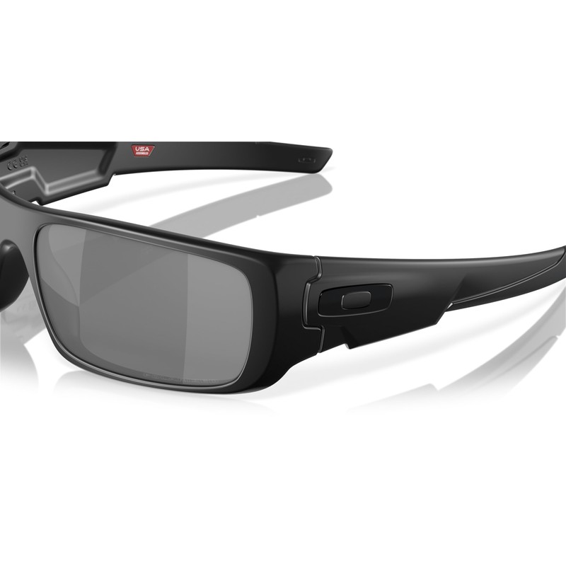 Oakley Men's OO9239 Crankshaft Rectangular Sunglasses, Matte Black/Black Iridium Polarized,