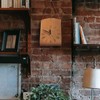 LTG Wall Clock Nordic Simple Antique Retro PU Leather Wall