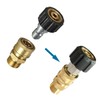 Pressure Washer Adapter Kit, 3/8 in Quick-Connect x M22-14mm Connections,