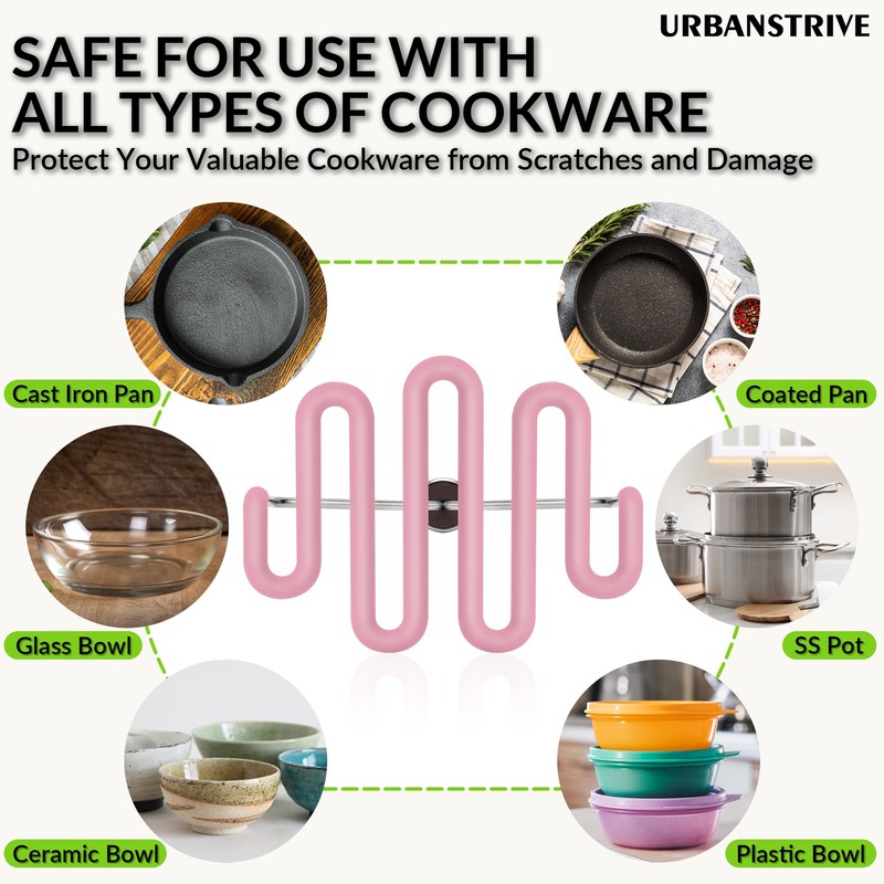 Urbanstrive Non-Scratch Silicone Potato Masher Kitchen Tool, Potatoes Masher Potato