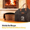 MOUNTAIN GRILLERS Heavy Duty Canvas Firewood Carrier - Features Reinforced