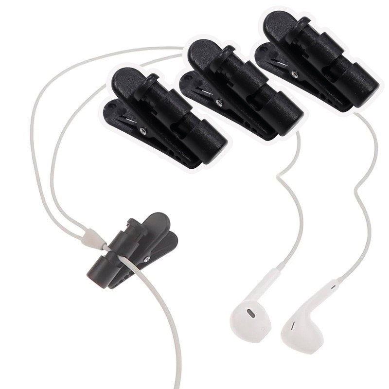 3 Pcs Audio Fan Earphone Clip Cable Clip Cord Closure