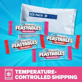 MrBeast Feastables Milk Chocolate & Milk Crunch Variety 2lb Box, Bite Size Pieces, Creamy & Crispy Chocolate Candy, Fairtrade Cocoa