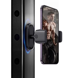 Kenmohuo Magnetic Phone Holder Gym, Adjustable Magnet Phone Mountm, Portable Mount for GYM for 4-6" Smartphones with Alloy Base & Non-slip Design, Compatible for iosphone Series Android Devices