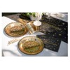 Santex 6646-3-30 Sparkling Happy Birthday Table Runner, Black/Gold