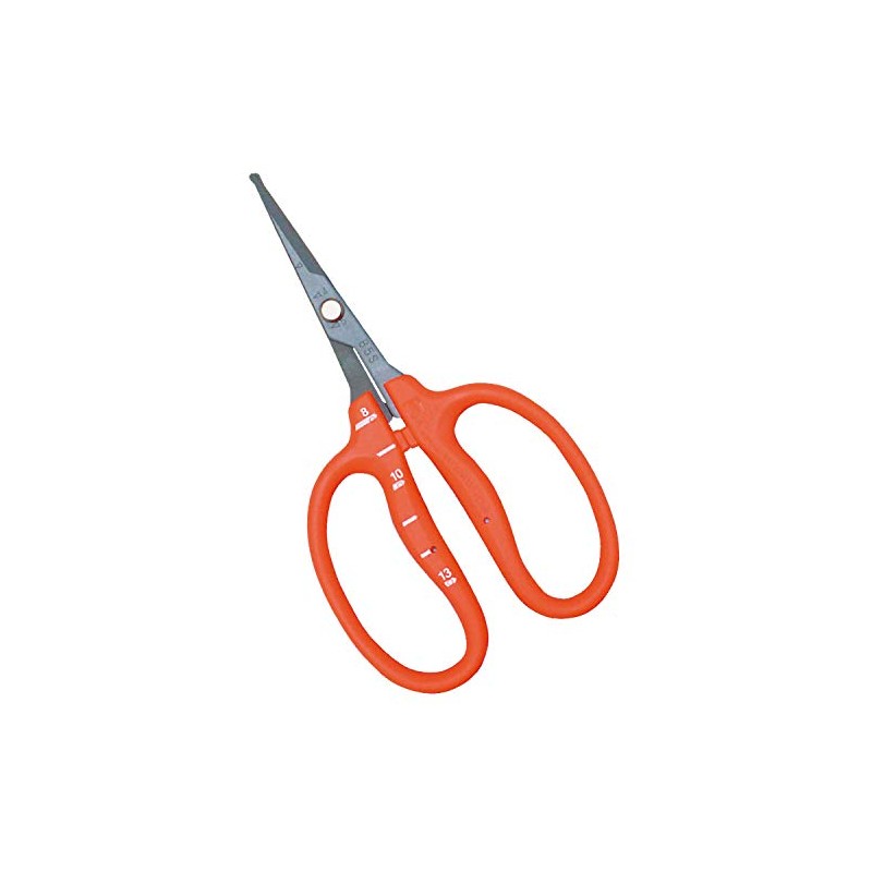 Chikamasa B-500SLMF Stainless Fluorine Grape Shears, Round Point, Curved (L-Shape)