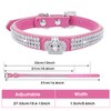 cobee Dog Collar with Rhinestones, Adjustable Cat Collar Bling PU