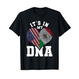 Its In My DNA US Flag Mexican Flag Mexico T-Shirt