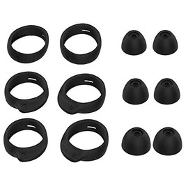 JNSA Replacement Wingtip and Ear Tip Set Compatible with Galaxy Buds/Galaxy Buds Plus (DO NOT Compatible with Galaxy Buds Pro), Wingtips 3 Size 3 Pairs and Ear Tips 3 Size 3 Pairs,Black BWT3PB