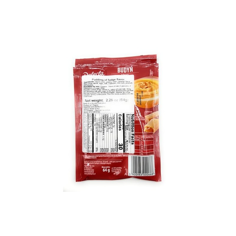 Delecta hot pudding Budyn KROWKA 3pc/18 portions Made in Poland