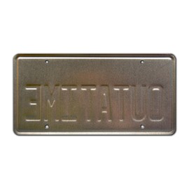 Celebrity Machines | Back to The Future | Delorean | Outatime | Metal Stamped Vanity Prop Vanity Plate, Metal Decorative Tag, Corrosion Resistant, Quality Novelty Sign, Wall Decoration, Wall Hanging