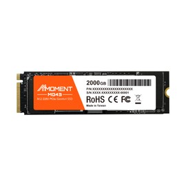 MMOMENT MG43 2000GB (2TB) M.2 2280 PCIe Gen4 NVMe 1.4 Internal SSD, Solid State Drive, Read Speed Up to 4800MB/s Storage for PC, Laptops, Gaming