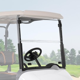 KEMIMOTO Golf Cart Windshield Compatible with EZGO RXV (2008-Up), Foldable Replacement Windshield with Anti-UV and Impact Resistant Acrylic (Clear)