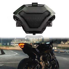 JMTBNO Motorcycle Brake Light Tail Lamp with LED Turn Signals Compatible with Yamaha YZF R3 R25 Y15ZR MT07 FZ07 LC150