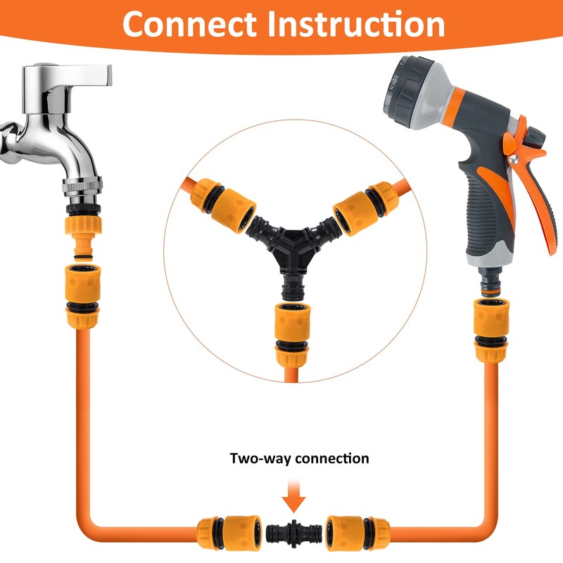 Tunejoy Hose Connectors Garden Hose Connectors Leak-Free Hose Coupling Accessories