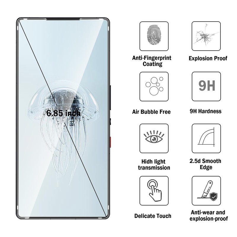 Natbok 2+2 Pack for Red Magic 10 Pro/Pro+ Screen Protector