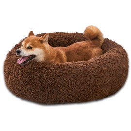 Comfort Donut Dog Bed - Cat Beds for Indoor Cats with Neck Support, 3 Sizes (Machine Washable) for Small/Medium/Large Dogs & Cats