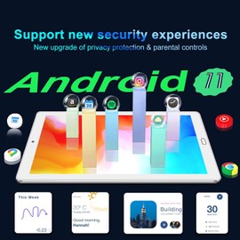 Android Tablet 10.1 inch 2 in1 Tablet with 4GB RAM+64GB ROM (Expandable up 1TB),5MP+8 MP Dual Camera| WiFi | Bluetooth | 8000mAh Battery |Keyboard & Mouse Included - Silver