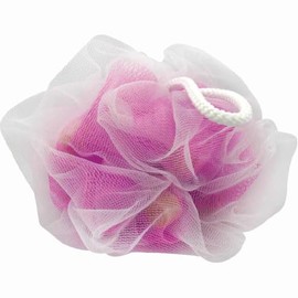 Esponja Corporal Baño Extrasuave Jabón Incluído Todo Tipo Piel Antimicrobiano Listón Colgar Chicle