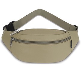 Bumbags Waist Fanny Pack Men Women Ladies Fashion Pu Leather Bum Bag with Adjustable Belt for Sport Running Hiking Jogging (Grey Green)