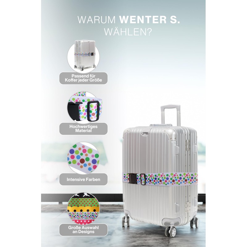 Wenter.S Luggage Straps - Unique Luggage Strap - Premium Luggage