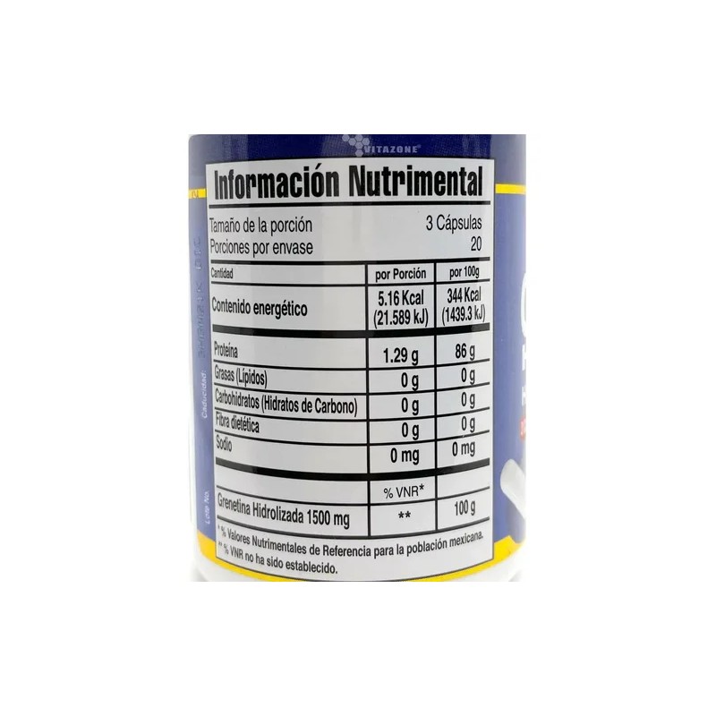 Grenetina Hidrolizada 60 Cápsulas Godvit