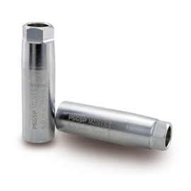 PSGSP Wheel Centering Tool Pair Frosted Chrome with M22x1.5 Internal Thread for Heavy Duty Truck Wheels with Bolt Hole 26mm (1.02 inch)