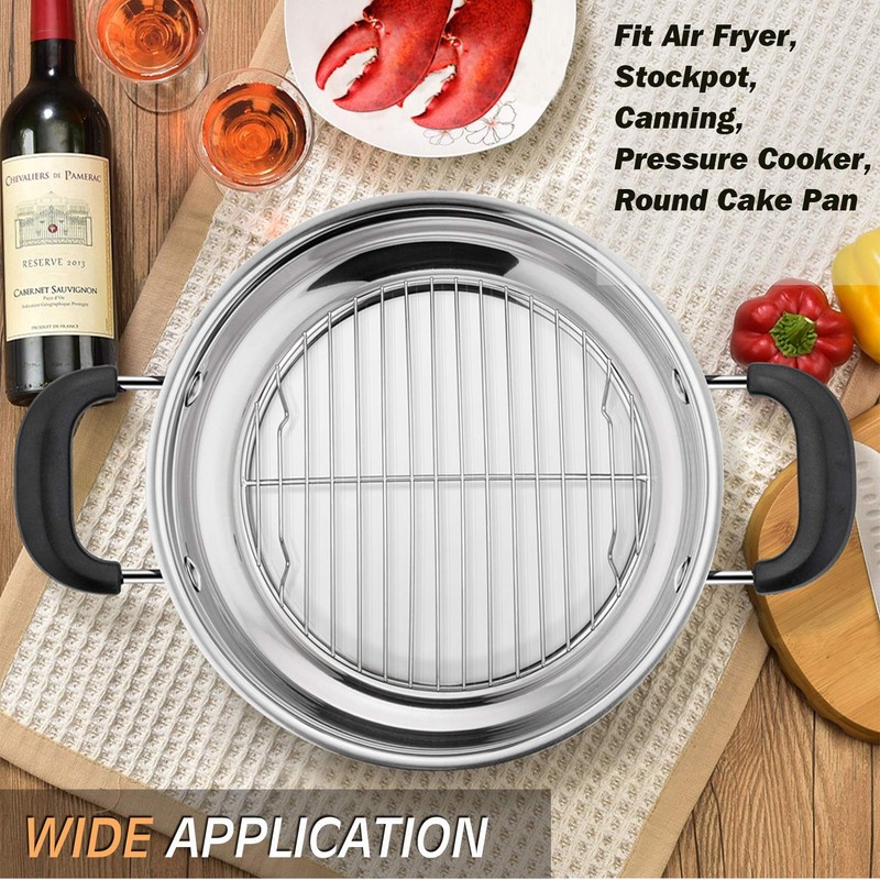 P&P CHEF 9 Inch Cooking Rack Round, Stainless Steel Round