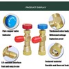 JIANZHENKEJI R410A Refrigerant Charging Valve 1/4'' - 5/16'' Copper Flow