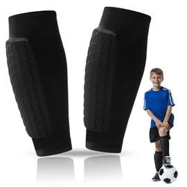 1 Pair Shin Pads Children's Football, Shockproof Shin Pads for Football, Shin Pads Adults, Teenagers Football Shin Guards, Calf Protection for Football, Basketball, Cycling, Climbing